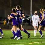 Issaquahs girls soccer team celebrates a goal during its 4-0 victory over Mount Si on March 11. Photo courtesy of Don Borin/ StopActionPhotography