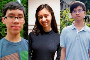 Left to right, Michael De Vera, Jessica Bond, Matthew Do (photo credit: Eastside Catholic)