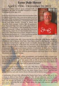 Lynn Dale Hover | Obituary