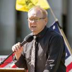 Rep. Robert Sutherland at a March For Our Rights rally in Olympia in 2019. (Washington State House Republicans)