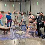 Volunteers at the Furniture Fix-it Fair. From left to right, Nataly Balacci, Xenia Dolovova, Hester Angus, Sarah Berkley, Sal Nauon, Dimitri Pierre-Louis. Photo courtesy of Xenia Dolovova.