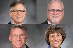 Courtesy Photos 
Candidates for the two 5th Legislative District positions. Top row: Bill Ramos (left) and Ken Moninski. Bottom: Chad Magendanz (left) and Lisa Callan.