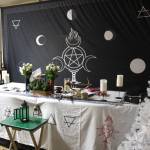 Leading up to the Yule rituals, decorations were put up and altars were erected. The coven's backdrop centers its personal sigil, the lunar cycle and elemental symbols. Photo by Bailey Jo Josie/Sound Publishing.