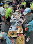 Runners enjoy the potluck after the trail run. (Photo courtesy of Kelly Jiang)