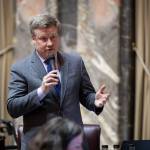 Mark Mullet (D-5th District) and the Washington State Senate convene for floor session. (Courtesy photo)