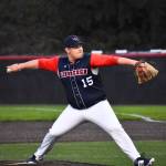 Kyle Burris takes to the mound against Sammamish at Bannerwood Park. Ben Ray / The Reporter
