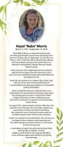 Hazel "Babe" Morris | Obituary