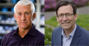 Republican Dave Reichert, left, and Democrat Bob Ferguson, right, are competing in Washingtons 2024 governors race. (Photos courtesy of campaigns)