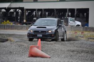 Subaru WRX drives Track One at DirtFish. Ben Ray/Sound Publishing