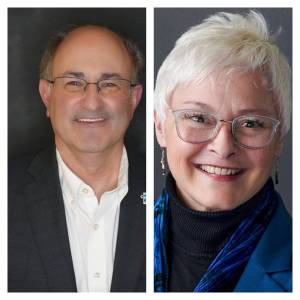 Pictured left to right: Rob Wotton and Sarah Perry.