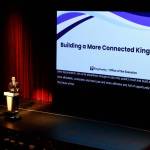 King County Executive Girmay Zahilay delivers a State of the County address on June 10. Photo by Keelin Everly-Lang / the Mirror.